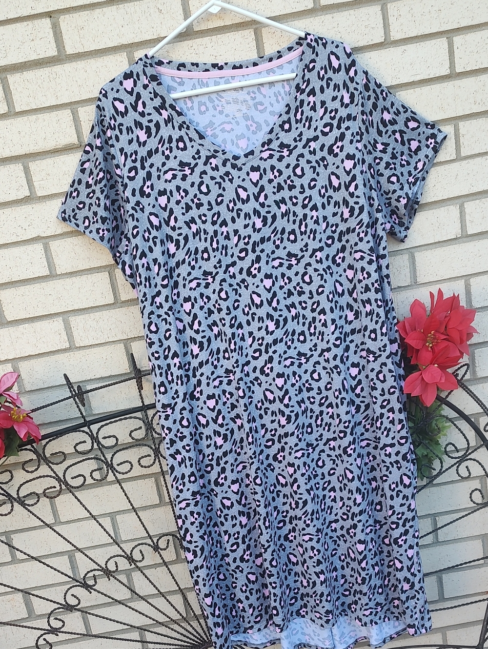 Grey & Pink Leopard Print/Gown Wear